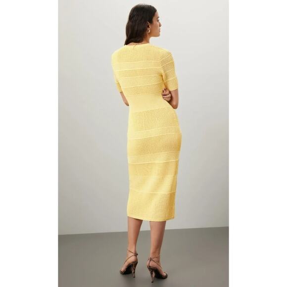 Jason Wu x RTR Yellow Knit Midi Dress - Picture 3 of 8
